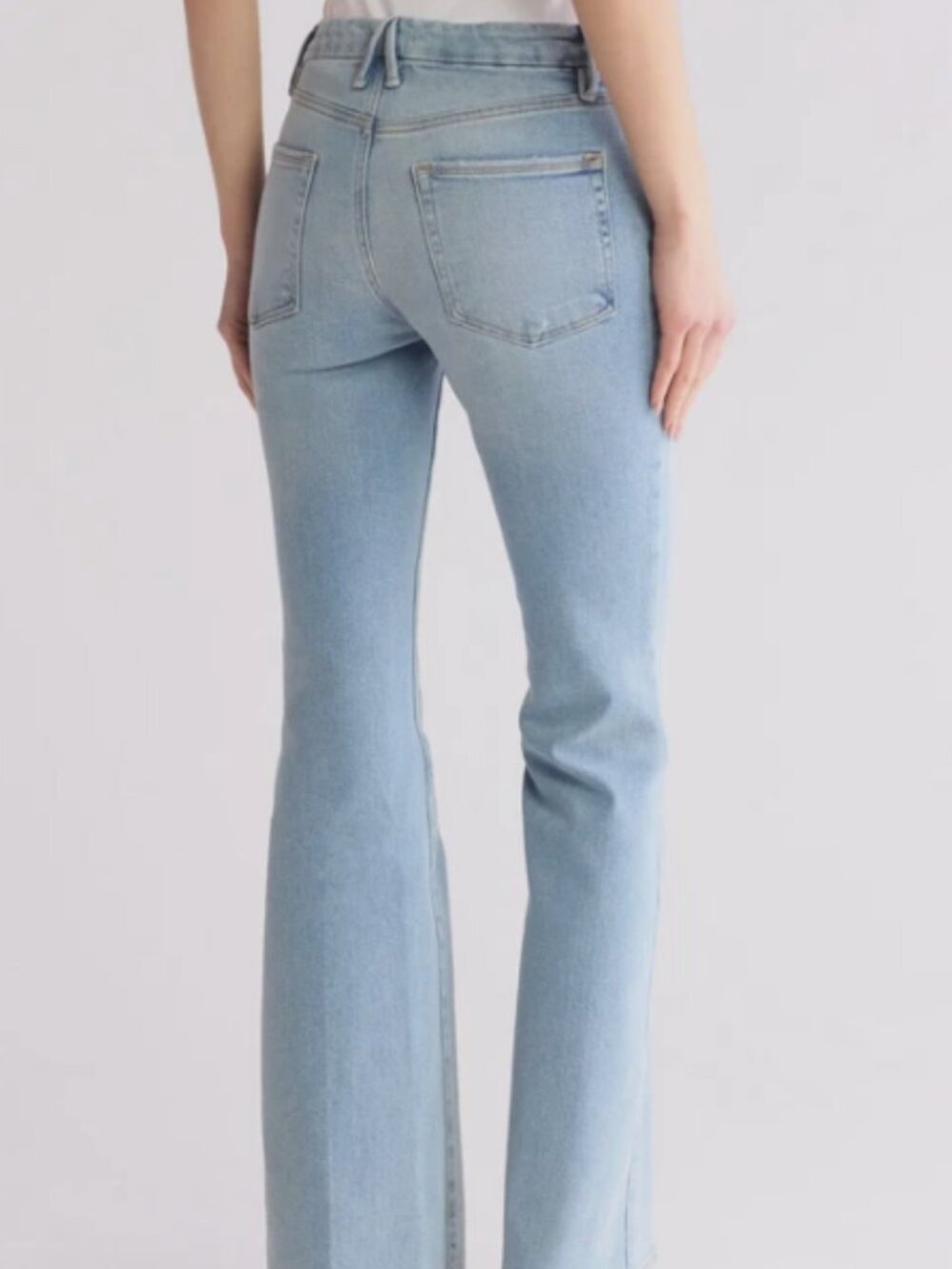 Good American Good Legs Flare Jeans Size 8/29 Indigo390 Light Wash